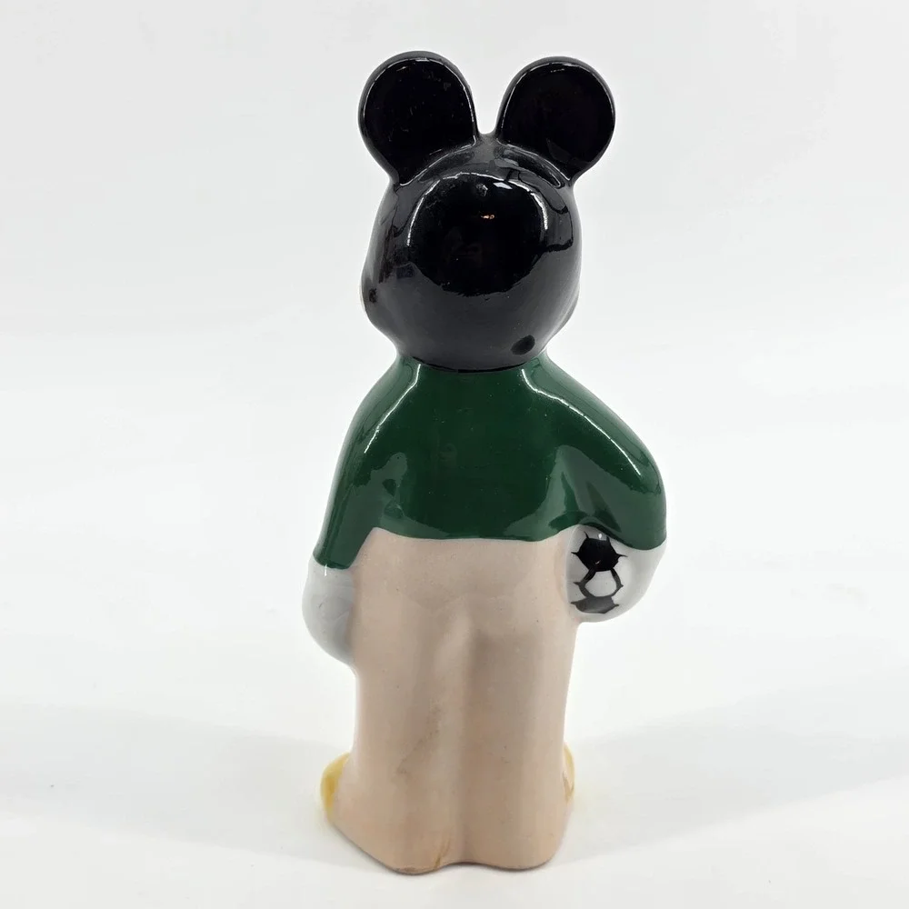 1950's MICKEY MOUSE w/soccer ball high glazed ceramic figure 7